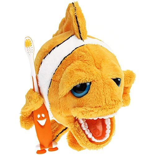  StarSmilez Kids Tooth Brushing Buddy- Lil Plush Clownfish: Toys & Games