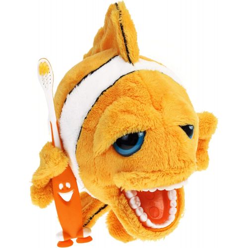  StarSmilez Kids Tooth Brushing Buddy- Lil Plush Clownfish: Toys & Games