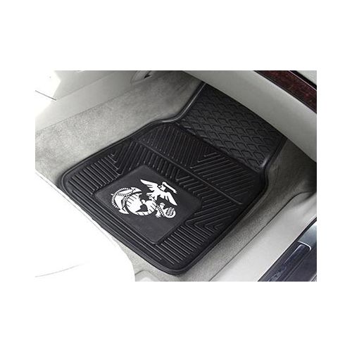  StarSun Depot Fan Mats 11038 U.S. Marines 17 x 27 2-pc Vinyl Car Mat Set