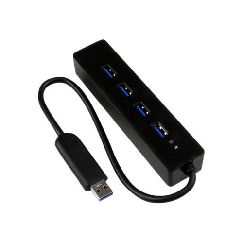  StarTech 4-Port Portable SuperSpeed USB 3.0 Hub with Built-in Cable