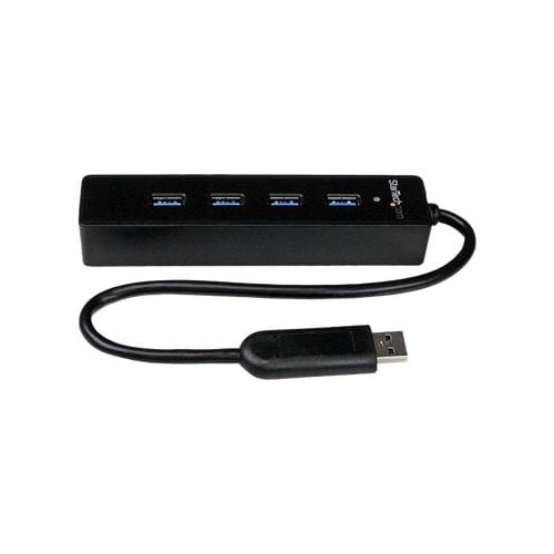  StarTech 4-Port Portable SuperSpeed USB 3.0 Hub with Built-in Cable