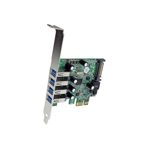  StarTech 4-Port PCI Express PCIe SuperSpeed USB 3.0 Controller Card Adapter with SATA Power