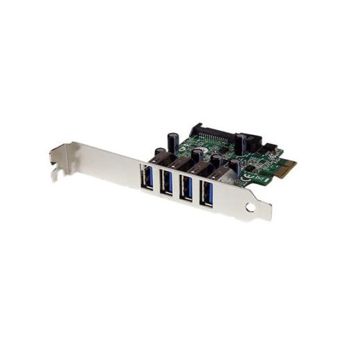  StarTech 4-Port PCI Express PCIe SuperSpeed USB 3.0 Controller Card Adapter with SATA Power