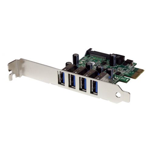  StarTech 4-Port PCI Express PCIe SuperSpeed USB 3.0 Controller Card Adapter with SATA Power