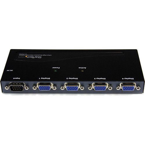  StarTech 4-Port High Resolution VGA Video Splitter (Black)