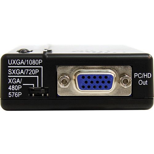  StarTech VID2VGATV2 Composite and S-Video to VGA Video Scan Converter with Scaler (Black)