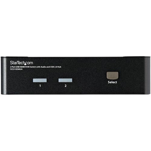  StarTech 2-Port USB HDMI KVM Switch with Audio and USB 2.0 Hub