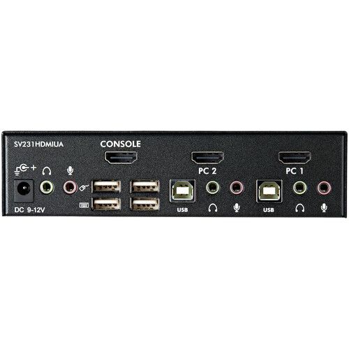  StarTech 2-Port USB HDMI KVM Switch with Audio and USB 2.0 Hub