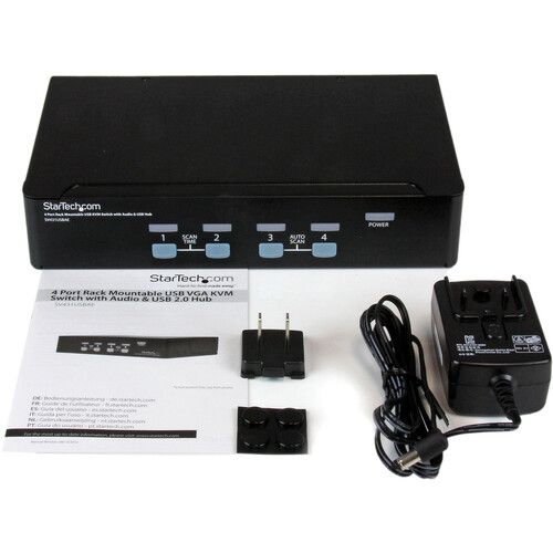  StarTech 4-Port Rack-Mountable VGA KVM Switch