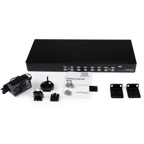  StarTech 8-Port 1U Rackmount USB KVM Switch with OSD