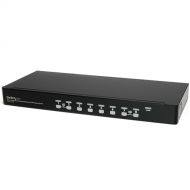 StarTech 8-Port 1U Rackmount USB KVM Switch Kit with OSD and Cables (Black)