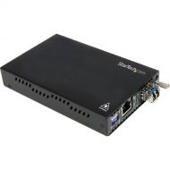 StarTech 1000 Mb/s Gigabit Multi-Mode Fiber Media Converter (LC Connector, Black)