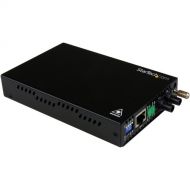 StarTech ET90110ST2 10/100 Mb/s Multi Mode Fiber Media Converter ST 2km (Black)