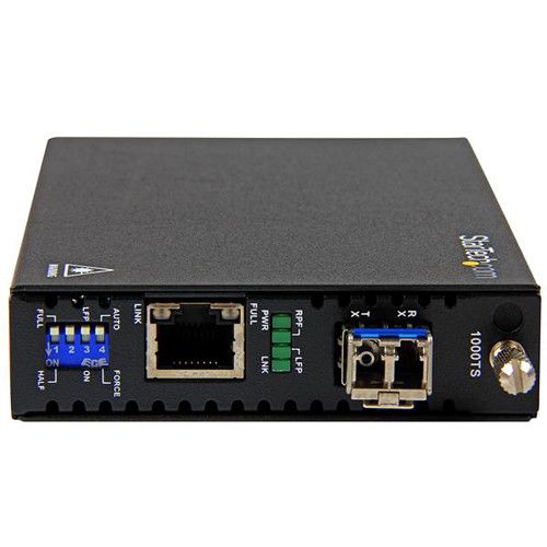  StarTech 1000 Mb/s Gigabit Single-Mode Ethernet Copper to Fiber Media Converter