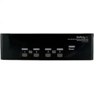 StarTech 4-Port DVI + VGA Dual Monitor KVM Switch with Audio & USB Hub (Black)