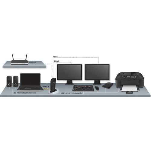  StarTech Universal USB 3.0 Laptop Docking Station (Black)