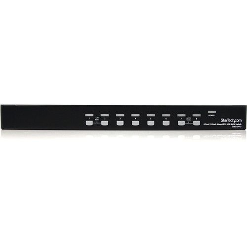  StarTech 8-Port 1U Rackmount DVI USB KVM Switch (Black)