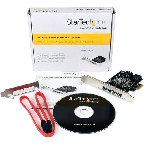  StarTech 4-Port (2 Internal/2 External) PCIe SATA 6 Gb/s Controller Card