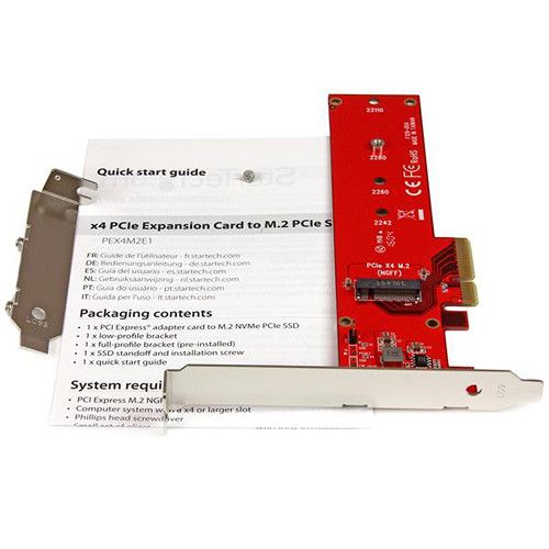  StarTech PCI Express x4 to M.2 PCIe SSD Adapter