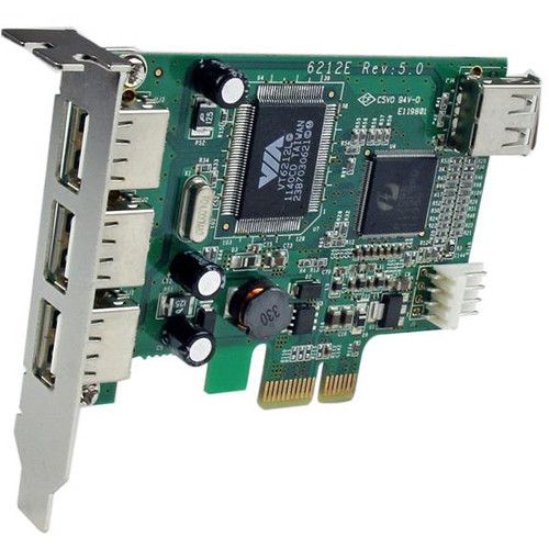  StarTech 4-Port PCI Express Low-Profile High-Speed USB 2.0 Card