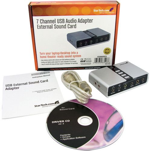  StarTech 7.1 USB Audio Adapter External Sound Card