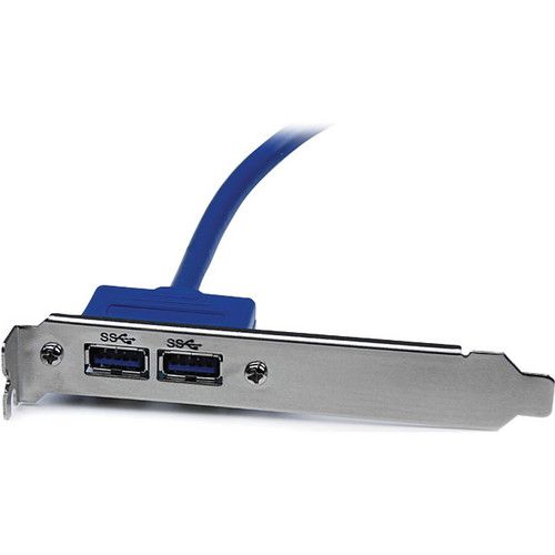  StarTech 2-Port USB 3.0 A Female Slot Plate Adapter (Blue)