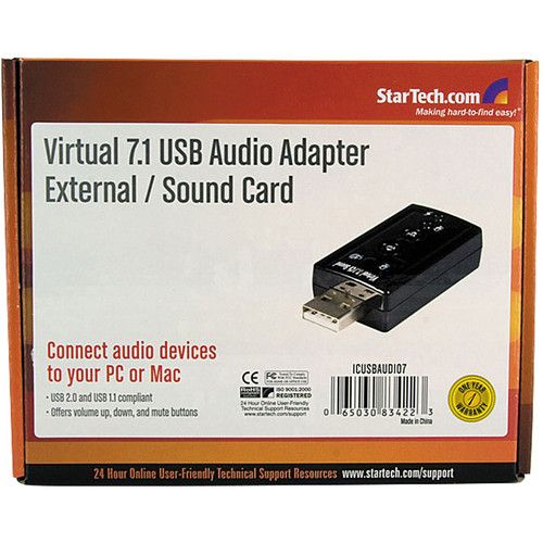  StarTech Virtual 7.1 USB Stereo Audio Adapter External Sound Card