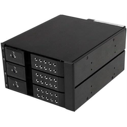  StarTech HSB3SATSASBA 3 Bay Aluminum Trayless Hot Swap Mobile Rack Backplane for 3.5in SAS II/SATA III - 6 Gbps HDD (Startech.com HSB3SATSASBA)