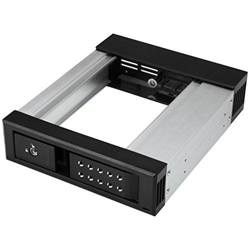  StarTech.com 5.25 to 3.5 Trayless Hard Drive Hot Swap Bay - Removable Hard Drive Bay for 3.5 SATA/SAS Drives - Aluminum (HSB1SATSASBA)