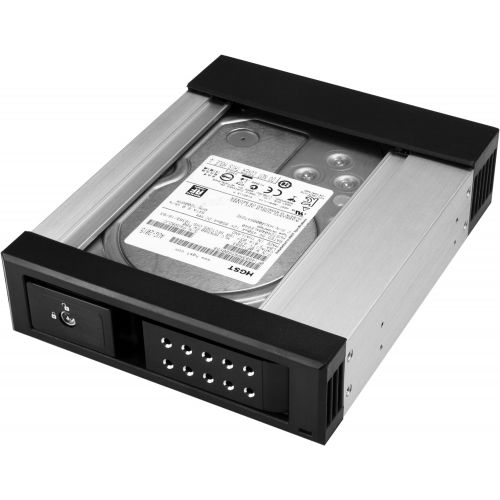  StarTech.com 5.25 to 3.5 Trayless Hard Drive Hot Swap Bay - Removable Hard Drive Bay for 3.5 SATA/SAS Drives - Aluminum (HSB1SATSASBA)