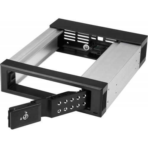  StarTech.com 5.25 to 3.5 Trayless Hard Drive Hot Swap Bay - Removable Hard Drive Bay for 3.5 SATA/SAS Drives - Aluminum (HSB1SATSASBA)