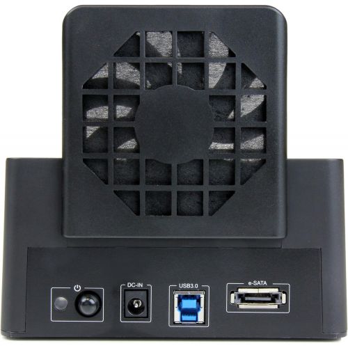  StarTech.com Hot-Swap Hard Drive Docking Station for 2.5/3.5 SATA III Hard Drives - External eSATA/USB 3.0 Hard Drive Dock w/ UASP (SDOCKU33EF) , Black