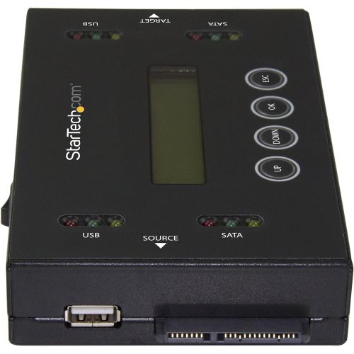  StarTech.com Drive Duplicator & Eraser for USB Flash Drives & 2.5/3.5 SATA SSDs/HDDs- 1:1 Duplication Plus Cross-Interface - Standalone