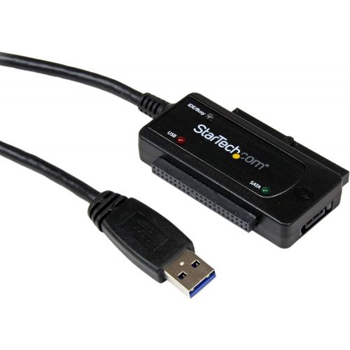  StarTech.com USB 3.0 to SATA IDE Adapter - 2.5in / 3.5in - External Hard Drive to USB Converter ? Hard Drive Transfer Cable (USB3SSATAIDE)