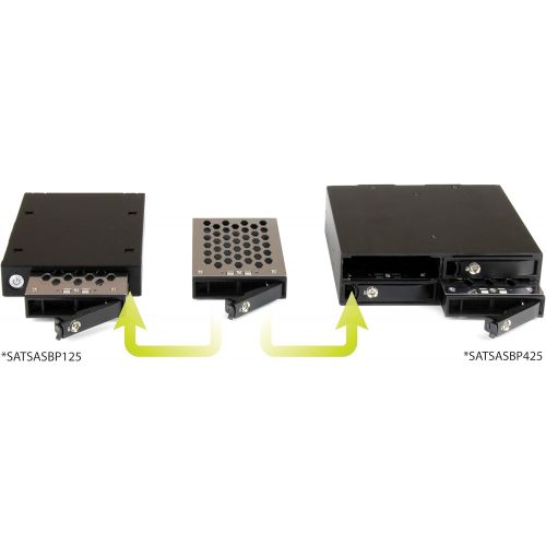  StarTech.com 4-Bay Mobile Rack Backplane for 2.5in SATA/SAS Drives - Hot Swap SSDs/HDDs from 5-15mm - Supports SAS II & SATA III (6 Gbps) (SATSASBP425)