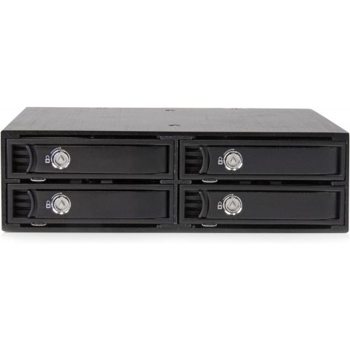  StarTech.com 4-Bay Mobile Rack Backplane for 2.5in SATA/SAS Drives - Hot Swap SSDs/HDDs from 5-15mm - Supports SAS II & SATA III (6 Gbps) (SATSASBP425)