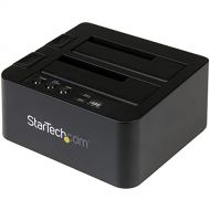 StarTech.com USB 3.1 (10Gbps) Hard Drive Duplicator Dock for 2.5 & 3.5 SATA SSD HDD + 4Kn - USB/ USB-C [Thunderbolt 3 Compatible] Cloner (SDOCK2U313R),Black