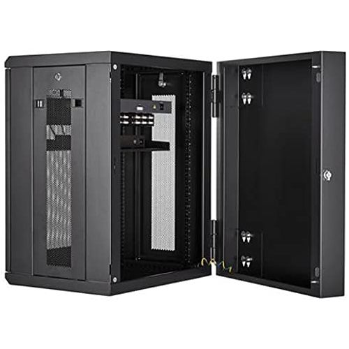  [아마존베스트]StarTech.com 15U 19 Wall Mount Network Cabinet - 16 Deep Hinged Locking IT Network Switch Depth Enclosure - Assembled Vented Computer Equipment Data Rack w/Shelf & Flexible Side Pa