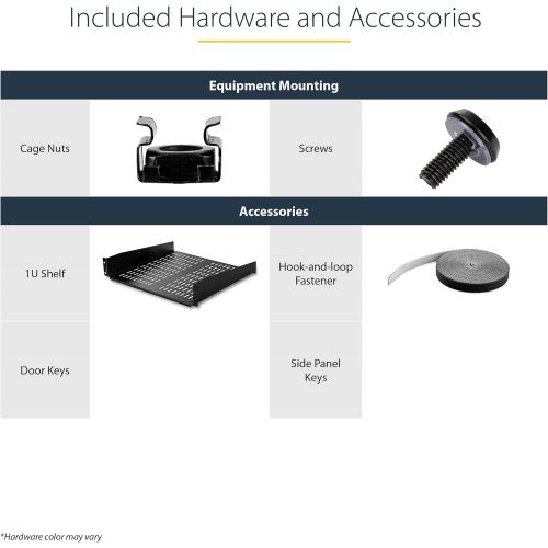  [아마존베스트]StarTech.com 15U 19 Wall Mount Network Cabinet - 16 Deep Hinged Locking IT Network Switch Depth Enclosure - Assembled Vented Computer Equipment Data Rack w/Shelf & Flexible Side Pa