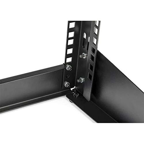  [아마존베스트]StarTech.com 4U 19 Desktop Open Frame Rack - 2 Post Free-Standing Network Rack Switch Depth for Patch Panel/Data/AV/IT/Communication/Studio/Computer Equipment 66lb Capacity w/Cage