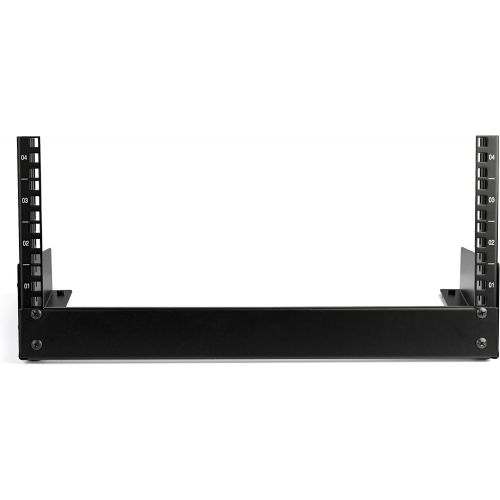  [아마존베스트]StarTech.com 4U 19 Desktop Open Frame Rack - 2 Post Free-Standing Network Rack Switch Depth for Patch Panel/Data/AV/IT/Communication/Studio/Computer Equipment 66lb Capacity w/Cage