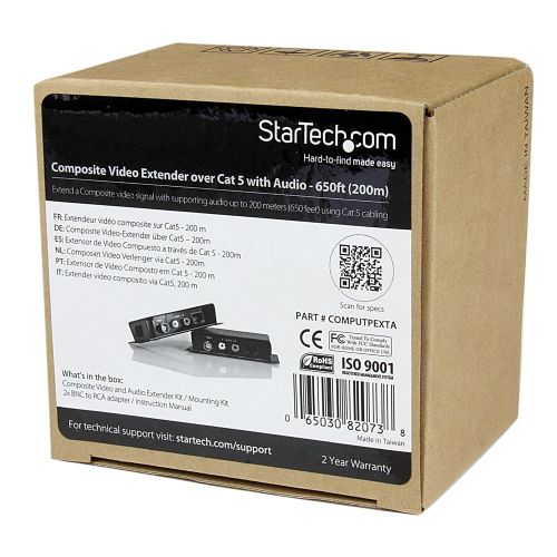  StarTech.com Composite Video Extender over Cat 5 with Audio - composite Video Extender - composite over Cat5