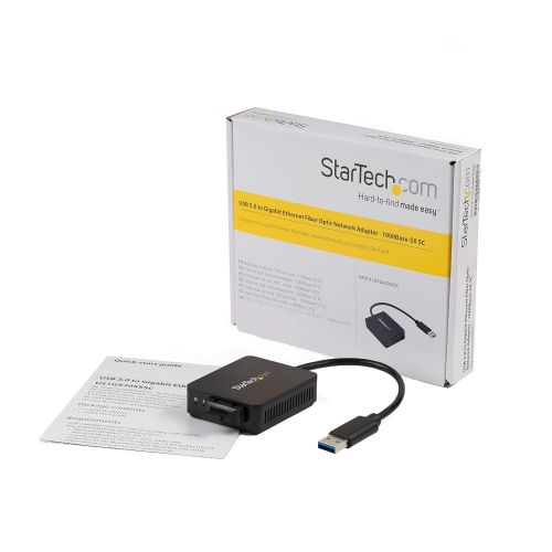  StarTech.com USB to Fiber Optic Converter - 1000Base-SX SC - MM - WindowsMac  Linux - USB 3.0 Ethernet Adapter - Network Adapter