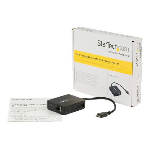  StarTech USB C to Fiber Optic Converter - Open SFP - 1000BASE-SXLX - Windows  Mac  Linux - USB Ethernet Adapter - USB Network Adapter
