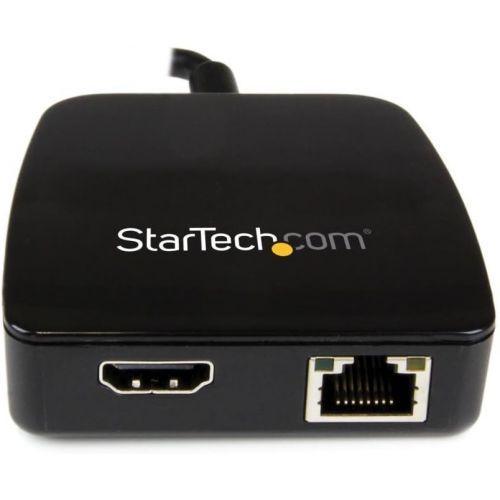  StarTech.com Travel Adapter for Laptops - HDMI and Gigabit Ethernet - USB 3.0 - Portable Universal Laptop Mini Docking Station