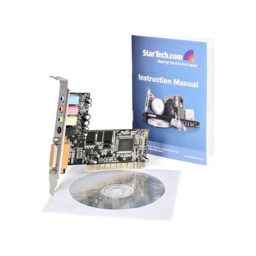 StarTech.com 4 Channel PCI Sound Card with AC97 3D Audio Effects Sound Cards PCISOUND4CH