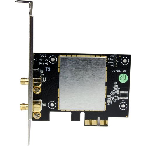  StarTech.com AC600 Wireless-AC Network Adapter - 802.11ac, PCI Express - Dual Band 2.4GHz  5GHz PCIe Wireless Network Card