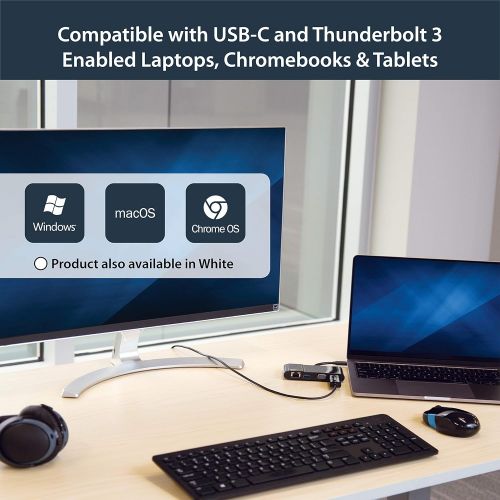  StarTech.com USB C Multiport Adapter - USB Type C to 4K HDMI  USB 3.0  VGA  Gigabit Ethernet - USB C Hub - USB-C Adapter