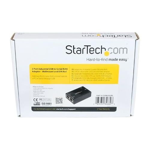  StarTech.com USB to Serial Adapter  2 Port  Wall Mount  COM Port Retention  Texas Instruments  USB to Serial RS232 Adapter