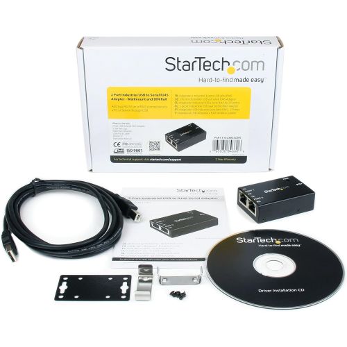  StarTech.com USB to Serial Adapter  2 Port  Wall Mount  COM Port Retention  Texas Instruments  USB to Serial RS232 Adapter